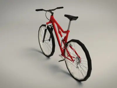 Low Poly Mountain Bike Low-poly 3D model