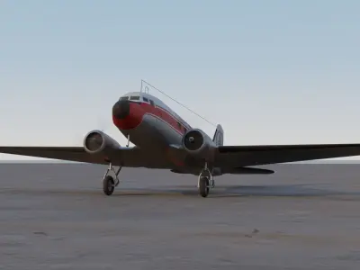 Dc-3 Middle East airlines  3D model