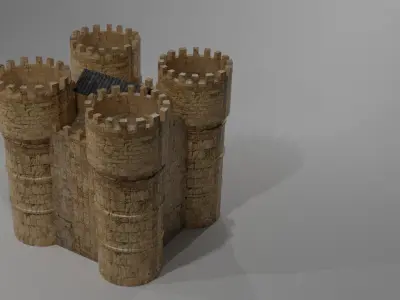 Castle wooden 3D model