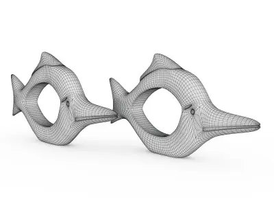 Figurine fish sword 3D model