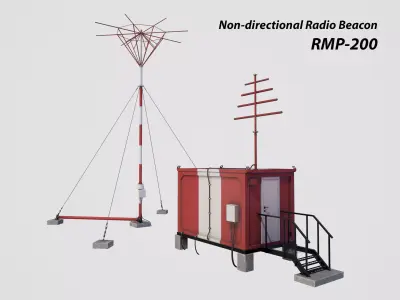 Non-directional Radio Beacon RMP-200 Low-poly 3D model