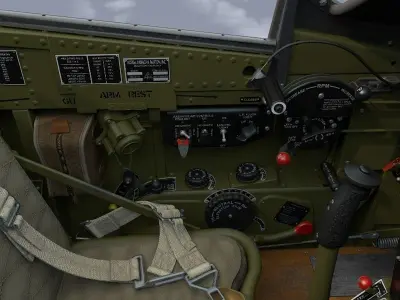 Cockpit Mustang P-51D 3D model