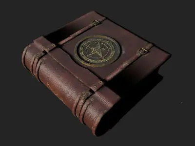 Old Magic Book Low-poly 3D model