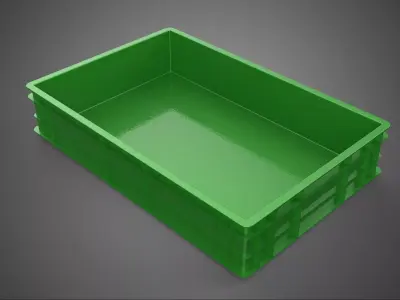 GREEN PLASTIC STORAGE TOOLBOX WORKSHOP TOOLS GARAGE SPARE PART 3D model