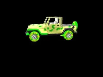 Military Jeep Low-poly 3D model by oshahzad