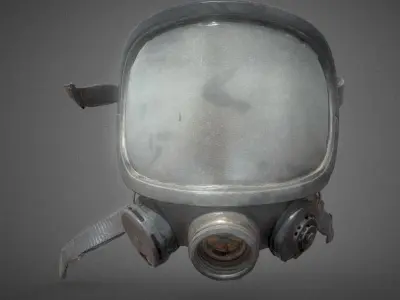 Gaz Mask  Low-poly 3D model