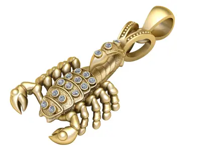 SCORPION INSECT PENDANT 3D PRINTABLE MODEL 3D print model