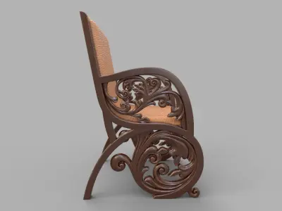 Antique Semarang Chair 3D model