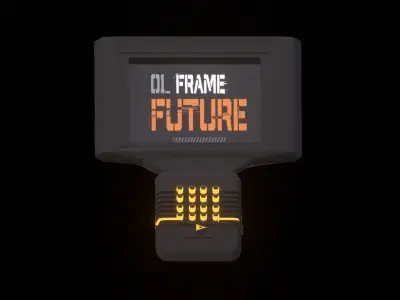 Matte Black Buttons Device Free low-poly 3D model