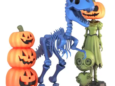Halloween decoration 02 3D model