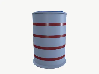 plastic barrel Low-poly 3D model order