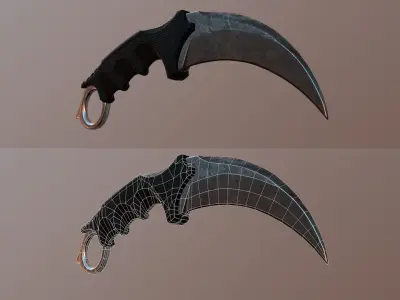 Karambit knife Low-poly 3D model buy
