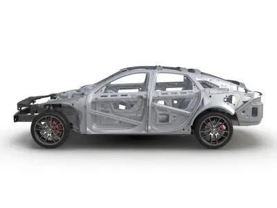  Car Frame with Chassis 2 