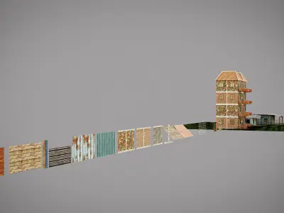 building pack Low-poly 3D model