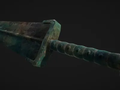 Ancient Bronze Sword Free low-poly 3D model