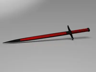 Sword Black devil Low-poly 3D model