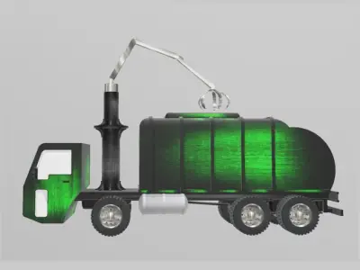 Recycle Truck Dual drive tires 3D model