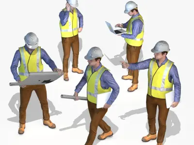 Workman - Engineer combo - LOD 3D model