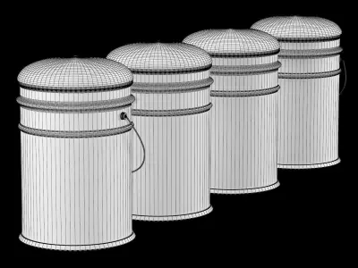 Pouffe-29-3 spirit loft tin cans 3D model