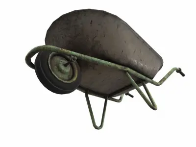 Wheelbarrow Low-poly 3D model order