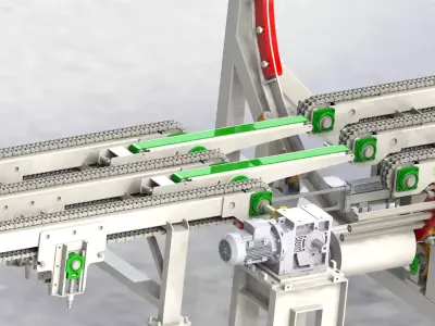 Stretching Station all system 2000 mm 3D model