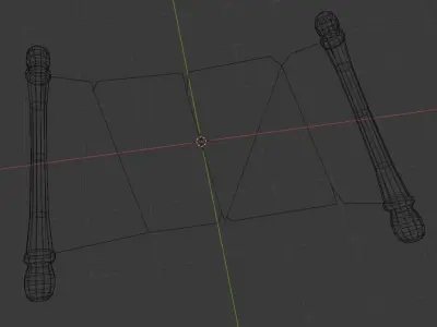 Old Scroll Low-poly 3D model