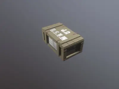 Militry Crate Free low-poly 3D model
