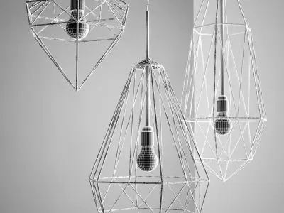 jspr diamonds ceiling light 3D model