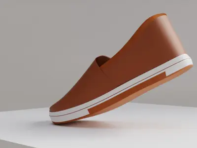 Minimalist Slip-On Shoe 3D Model 3D model