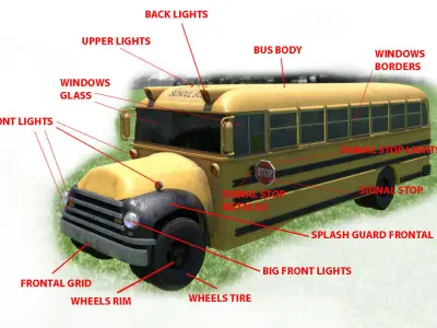 Old Schoolbus 3D model