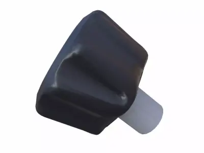 Industrial Knob Low-poly 3D model 3