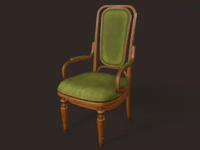 Antique Chair - PBR Game Ready Low-poly 3D model purchase