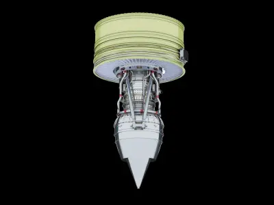 Turbofan Aircraft Engine 3D model