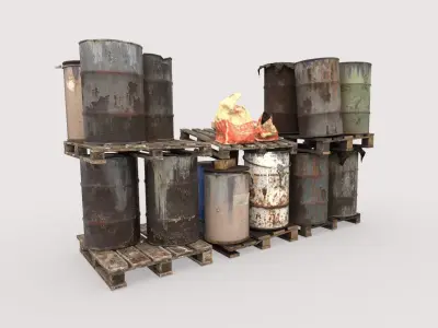 Barrel Stack 3D model