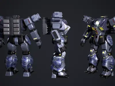 Battle Mech Low-poly 3D model purchase