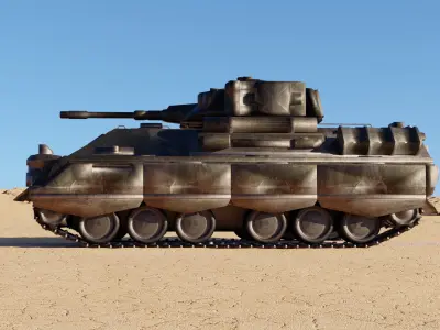 Sci-Fi Battle Tank High-Detail Game-Ready 3D Model 3D model