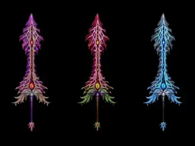 Infested Flesh Greatsword Low-poly 3D model