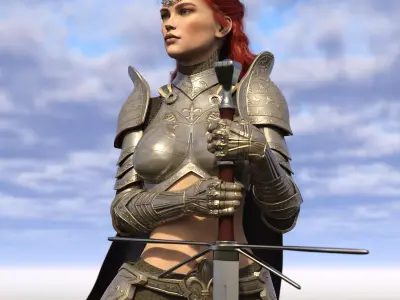 4 Greatswords Bundle for G8F 3D model