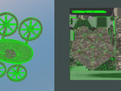 Military Drone Low-poly 3D model purchase