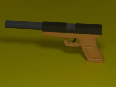 glock 18 blender project 3D model