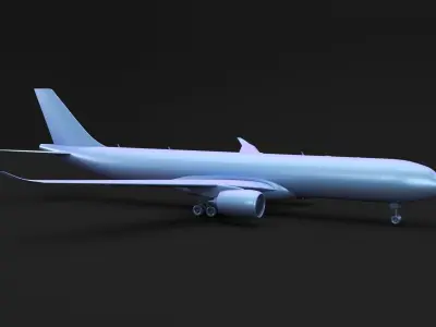 Large passenger aircraft 3D model