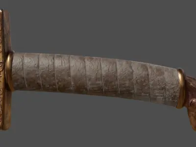Khopesh sword Low-poly 3D model