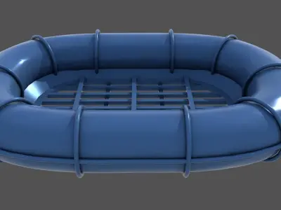 Carley raft - Commercial license - 1-72 scale 3D print model