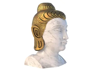 budha head Low-poly 3D model