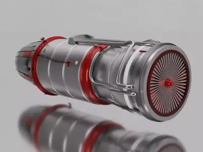 jet engine Low-poly 3D model by UI-Design
