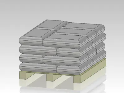 SACK ON PALLET 3D model