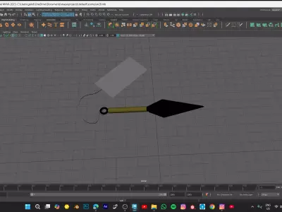 kunai knife Low-poly 3D model get