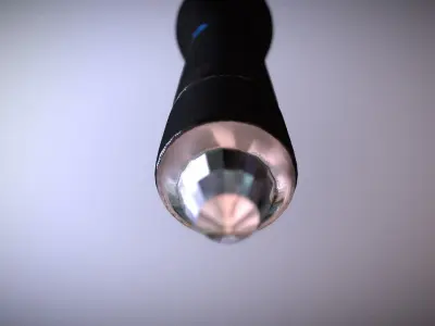 low poly Flashlight stylus pen Free low-poly 3D model