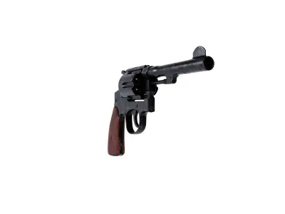 Revolver Gun 3D model 3