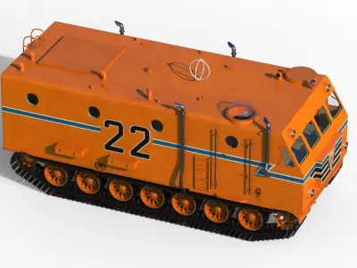 Kharkovchanka Soviet Antarctic Cruisers STT 3D model